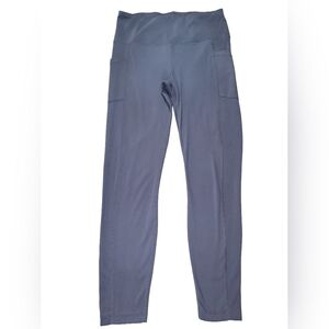 Yogalicious Lux Periwinkle Blue 7/8 Ankle Leggings Side Pockets Large